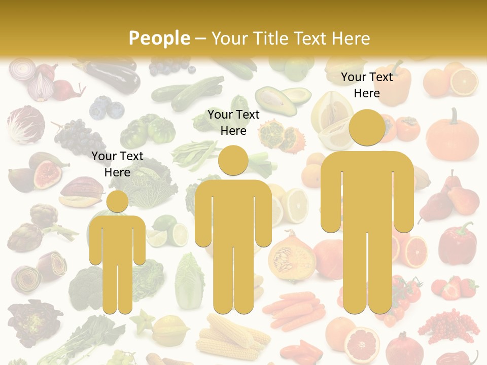 Cucumber Papaya Beans PowerPoint Template