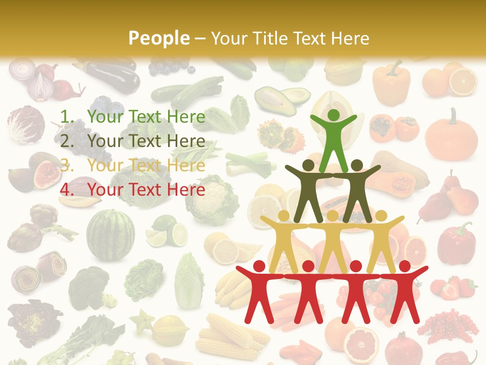 Cucumber Papaya Beans PowerPoint Template