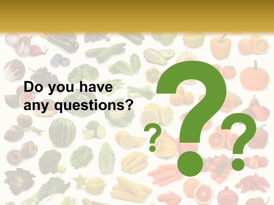 Cucumber Papaya Beans PowerPoint Template