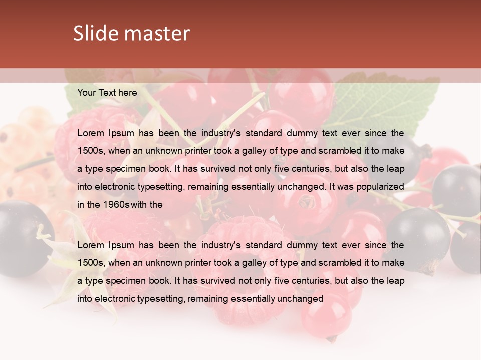 Isolated Background Red PowerPoint Template