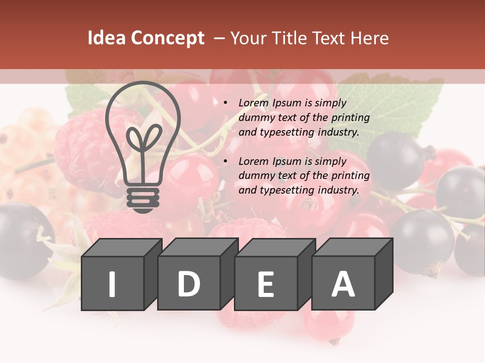 Isolated Background Red PowerPoint Template