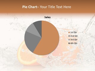 A Group Of Oranges With Water Splashing On Them PowerPoint Template