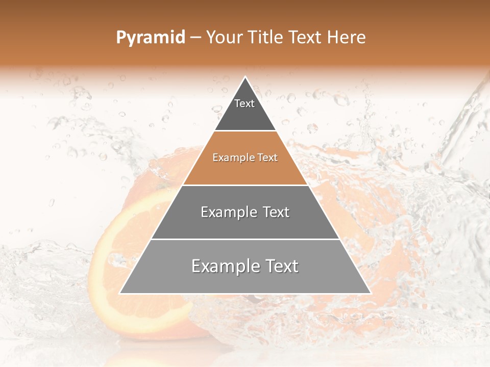 A Group Of Oranges With Water Splashing On Them PowerPoint Template
