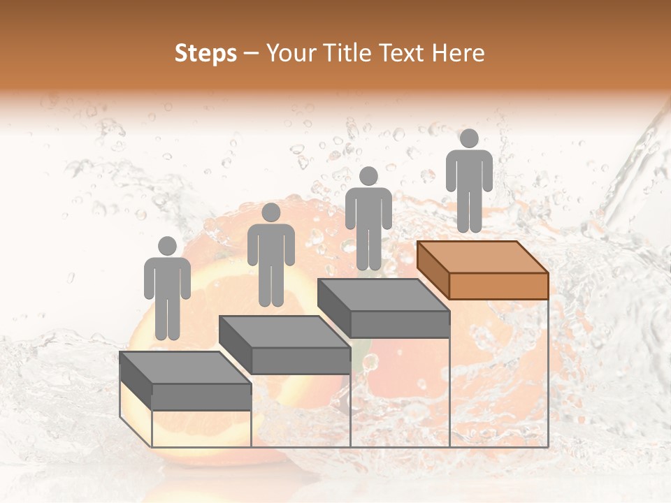 A Group Of Oranges With Water Splashing On Them PowerPoint Template