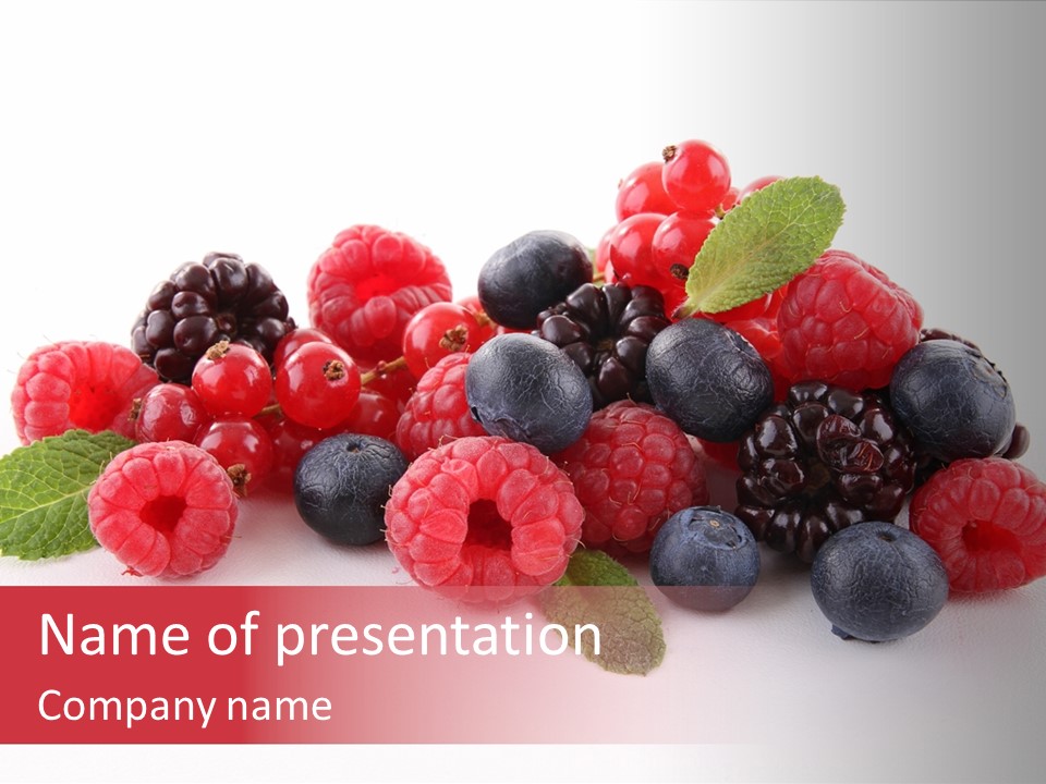 Food Ripe Fruits PowerPoint Template