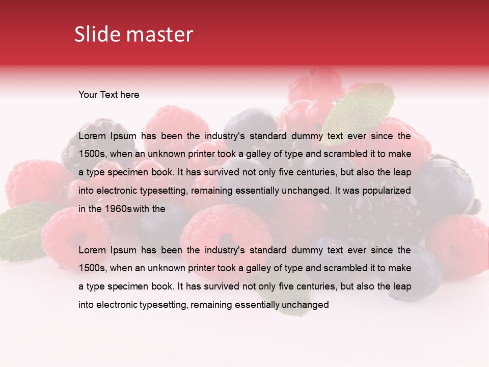 Food Ripe Fruits PowerPoint Template