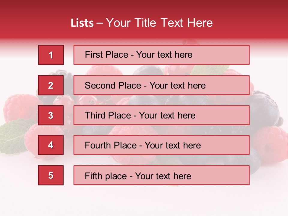 Food Ripe Fruits PowerPoint Template