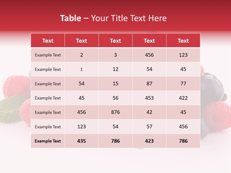 Food Ripe Fruits PowerPoint Template