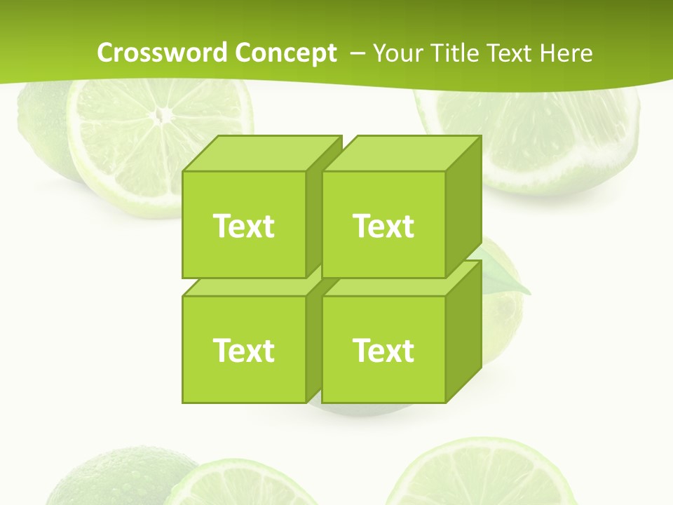 Green Lemon Cut PowerPoint Template
