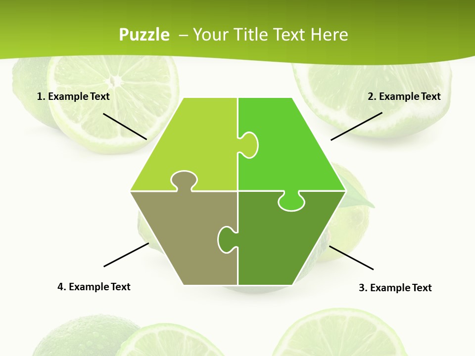 Green Lemon Cut PowerPoint Template