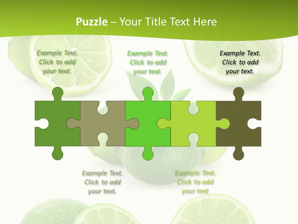 Green Lemon Cut PowerPoint Template
