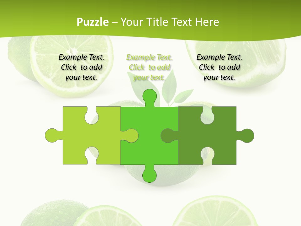 Green Lemon Cut PowerPoint Template