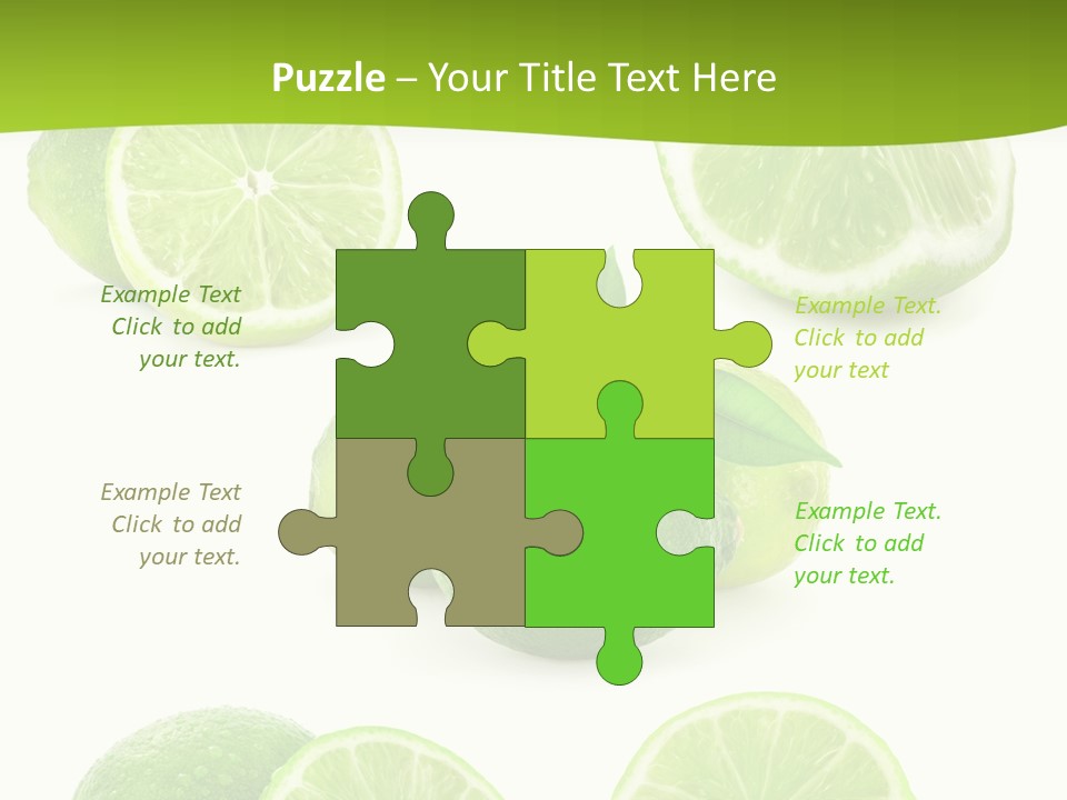 Green Lemon Cut PowerPoint Template