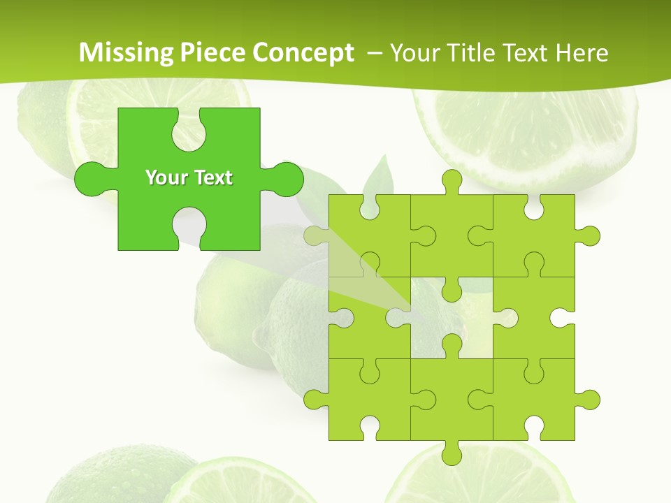 Green Lemon Cut PowerPoint Template