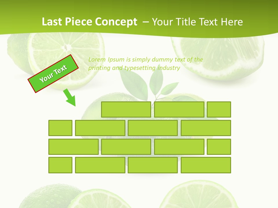 Green Lemon Cut PowerPoint Template