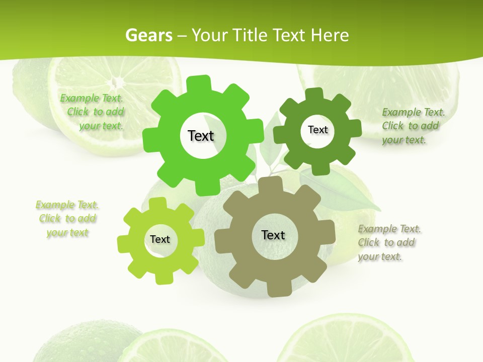 Green Lemon Cut PowerPoint Template