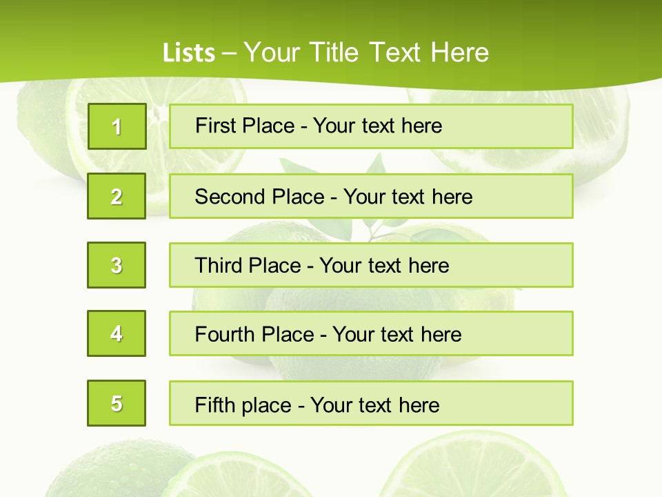 Green Lemon Cut PowerPoint Template