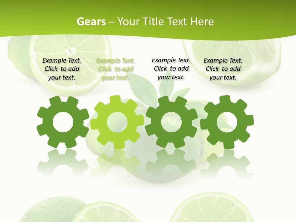 Green Lemon Cut PowerPoint Template