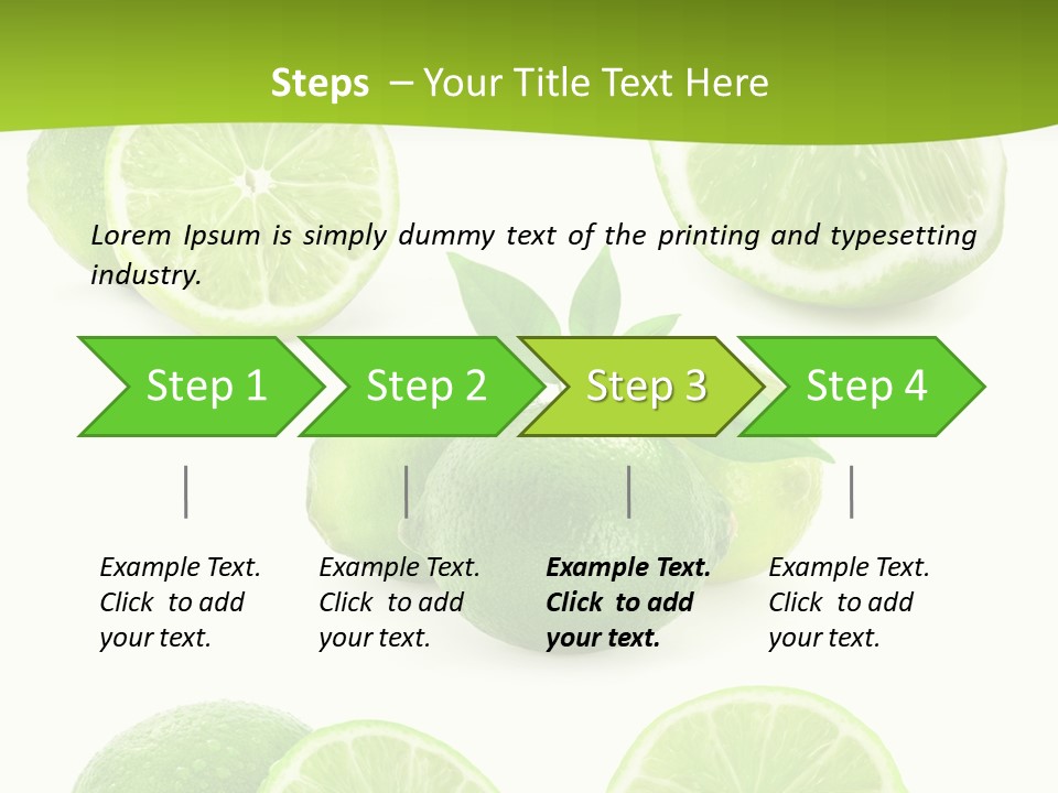 Green Lemon Cut PowerPoint Template