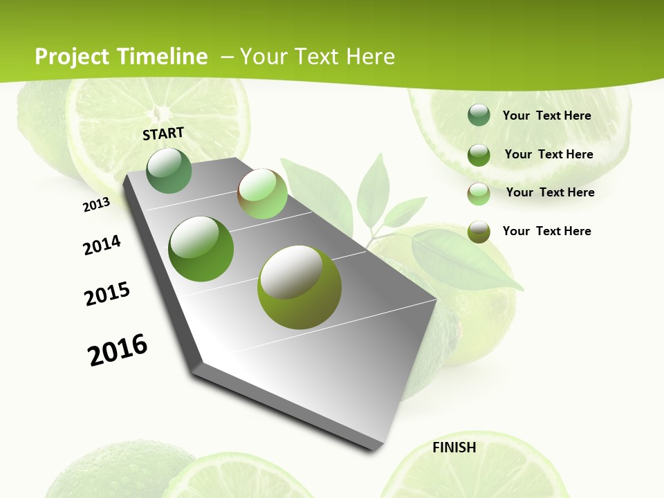 Green Lemon Cut PowerPoint Template