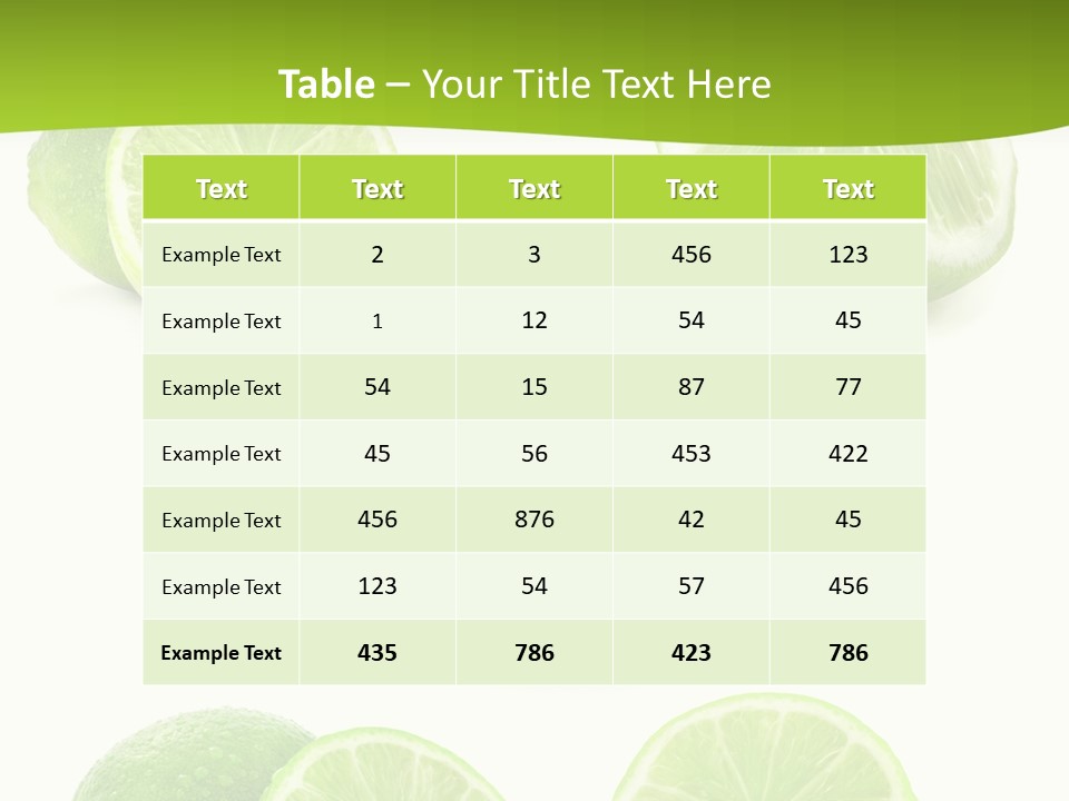 Green Lemon Cut PowerPoint Template