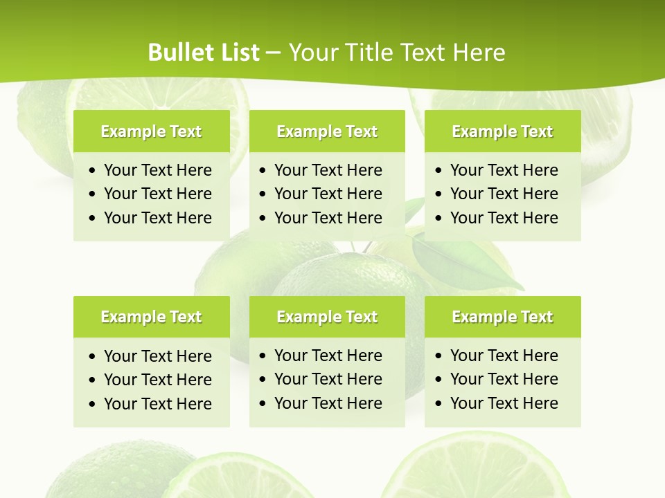 Green Lemon Cut PowerPoint Template