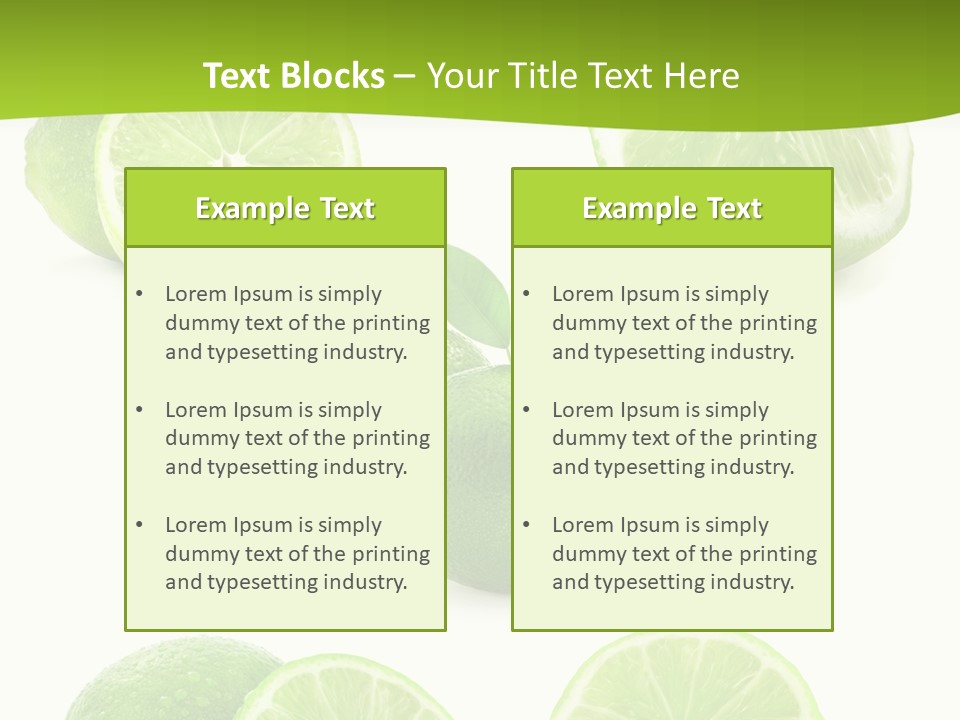 Green Lemon Cut PowerPoint Template