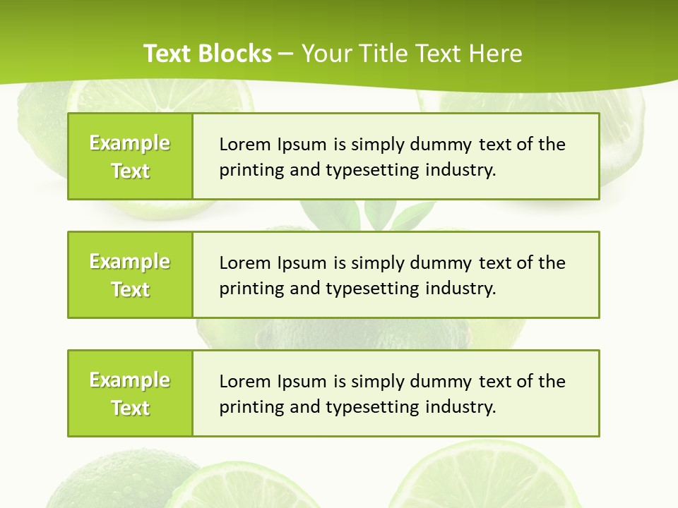 Green Lemon Cut PowerPoint Template
