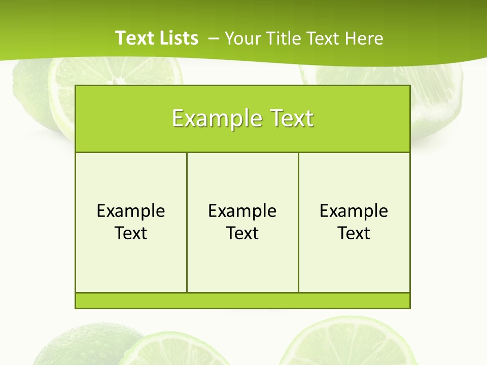 Green Lemon Cut PowerPoint Template