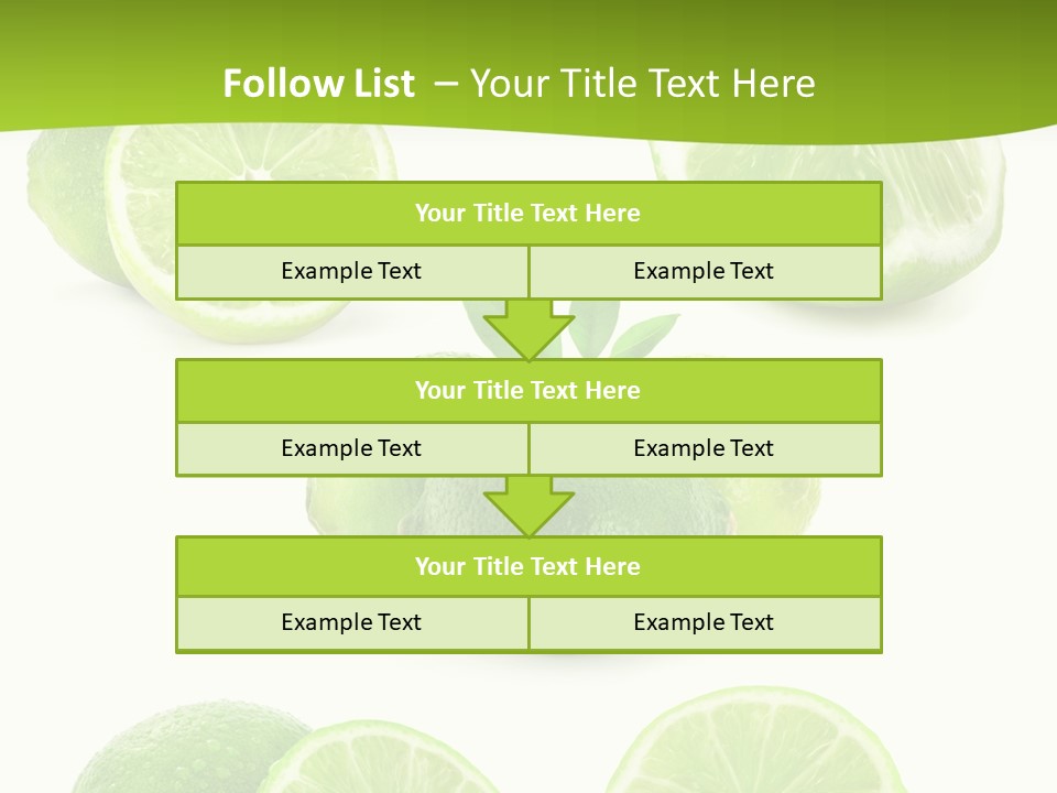 Green Lemon Cut PowerPoint Template