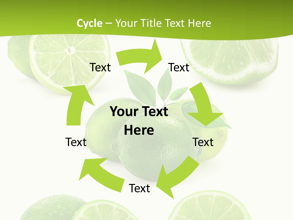 Green Lemon Cut PowerPoint Template