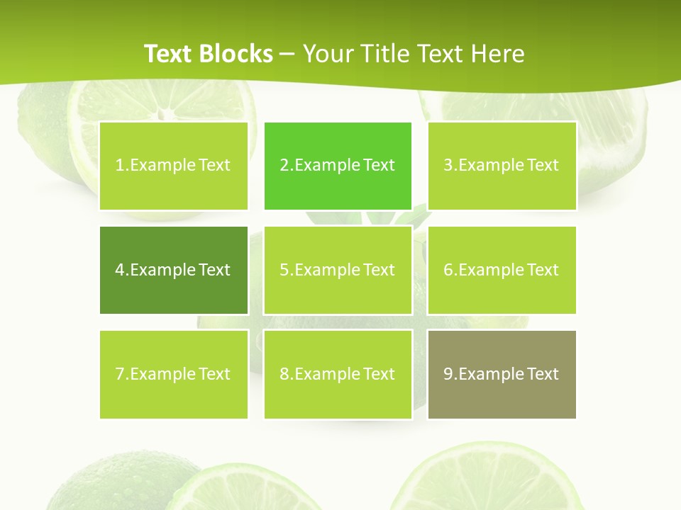 Green Lemon Cut PowerPoint Template