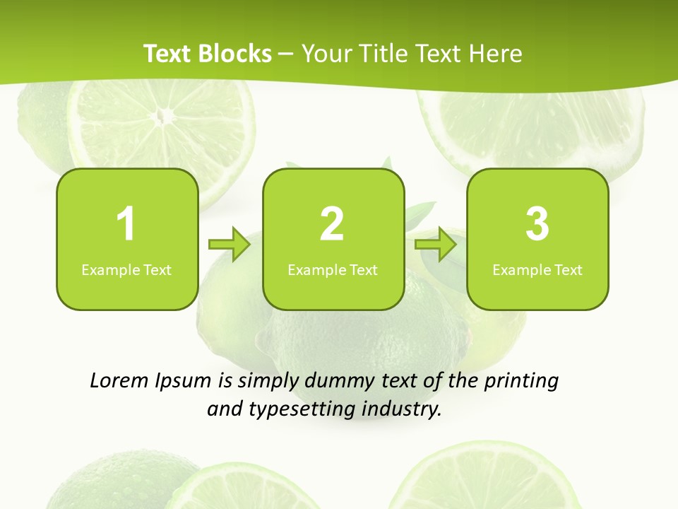 Green Lemon Cut PowerPoint Template