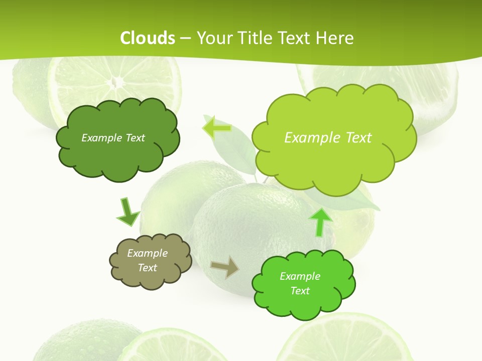 Green Lemon Cut PowerPoint Template