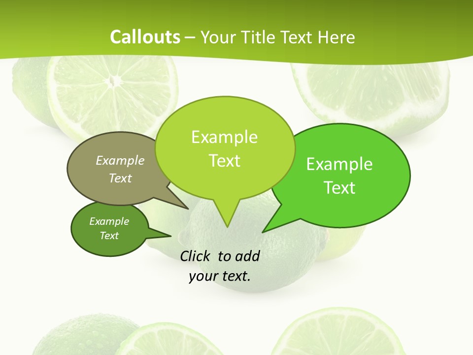 Green Lemon Cut PowerPoint Template