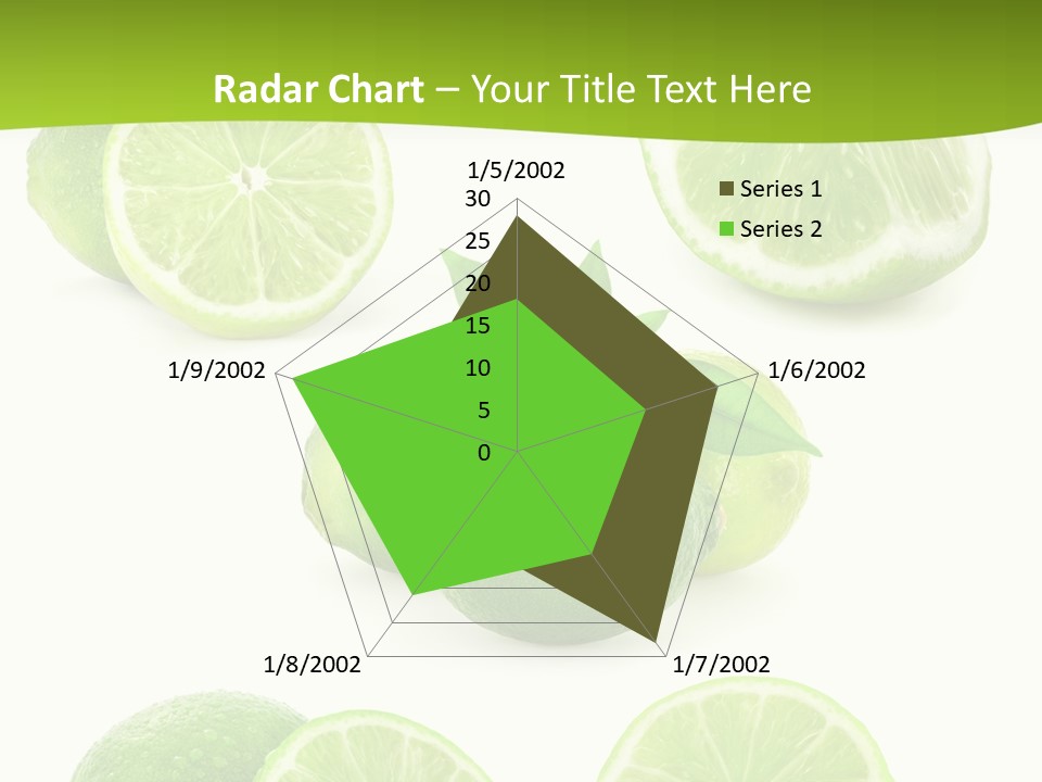 Green Lemon Cut PowerPoint Template