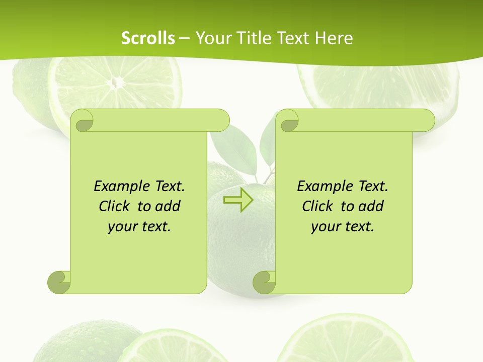 Green Lemon Cut PowerPoint Template