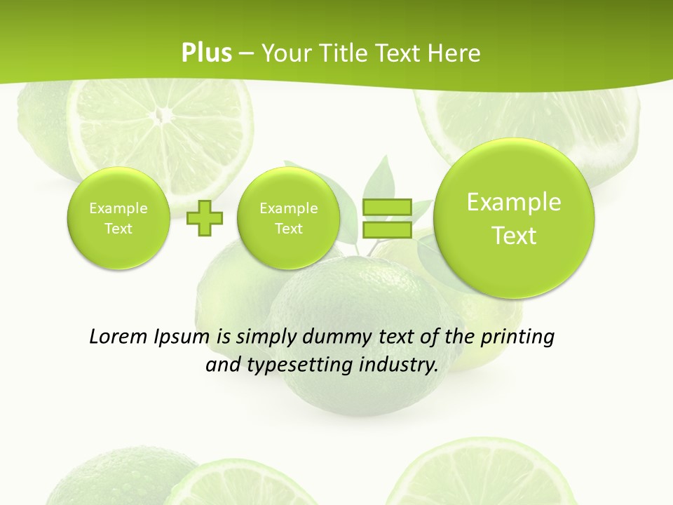 Green Lemon Cut PowerPoint Template