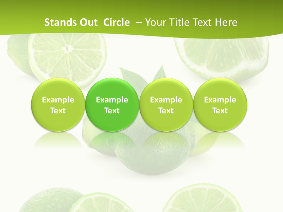 Green Lemon Cut PowerPoint Template