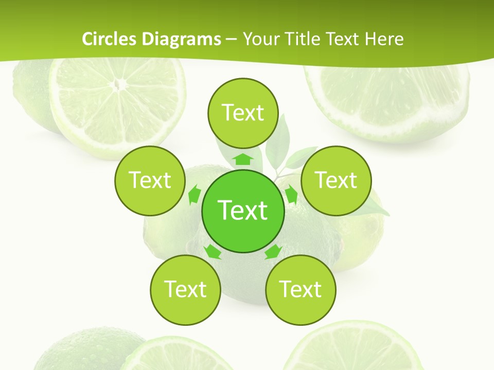 Green Lemon Cut PowerPoint Template