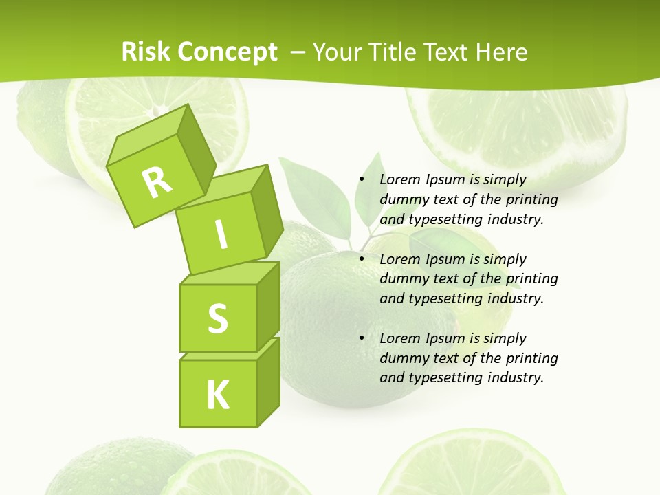 Green Lemon Cut PowerPoint Template