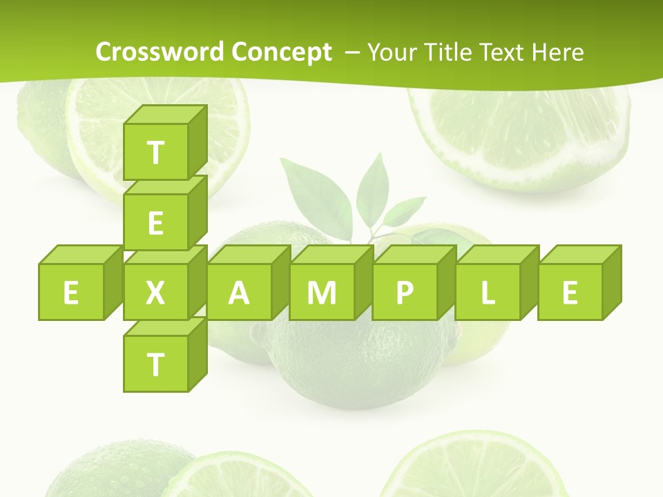 Green Lemon Cut PowerPoint Template