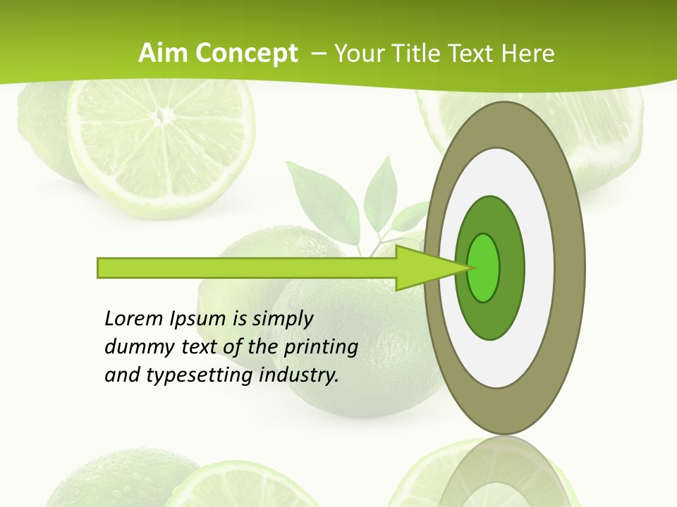 Green Lemon Cut PowerPoint Template