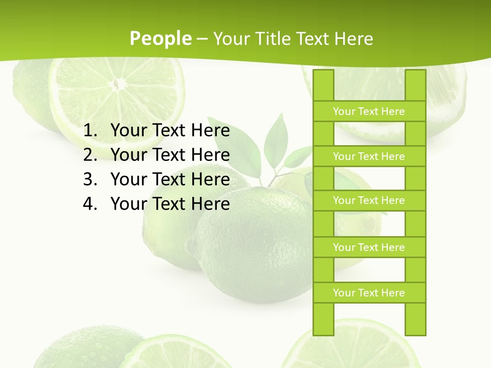 Green Lemon Cut PowerPoint Template