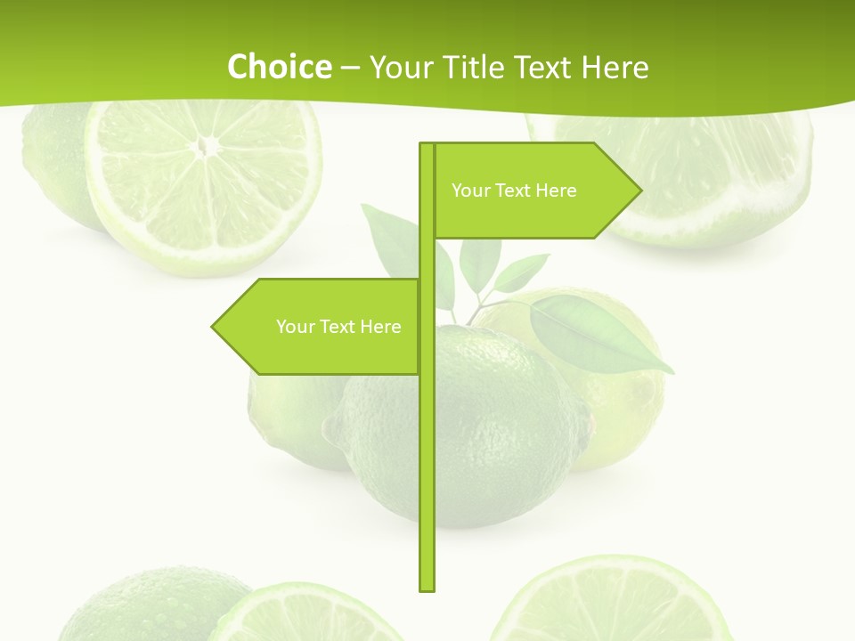 Green Lemon Cut PowerPoint Template