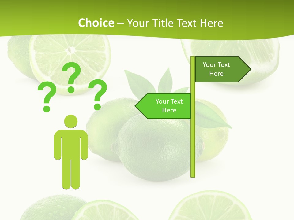 Green Lemon Cut PowerPoint Template