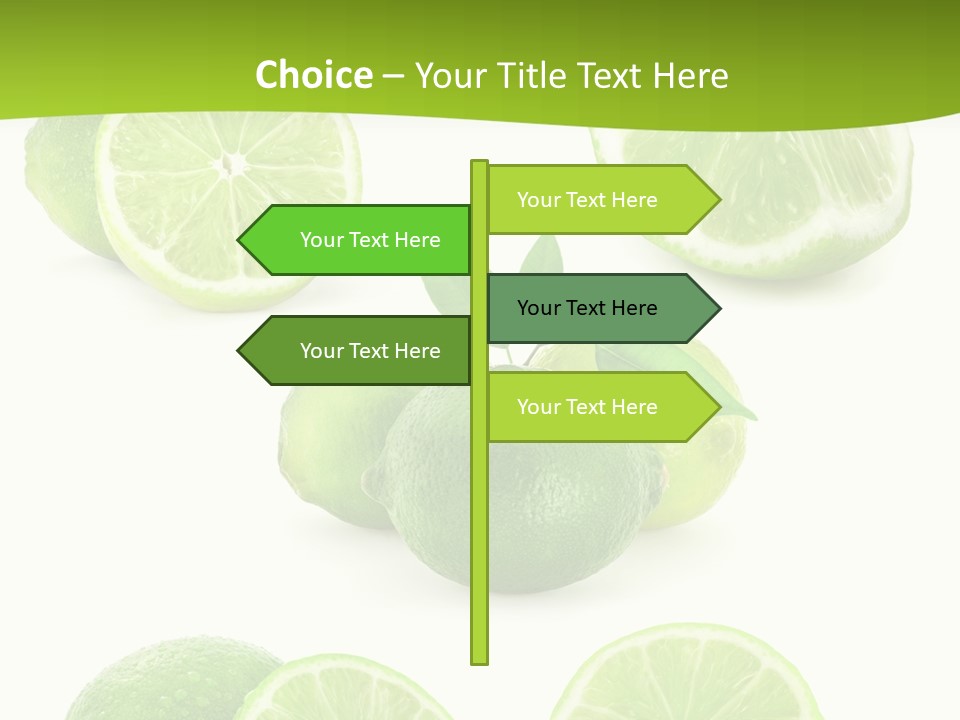 Green Lemon Cut PowerPoint Template