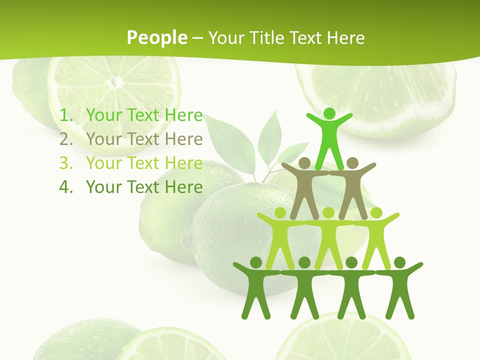Green Lemon Cut PowerPoint Template
