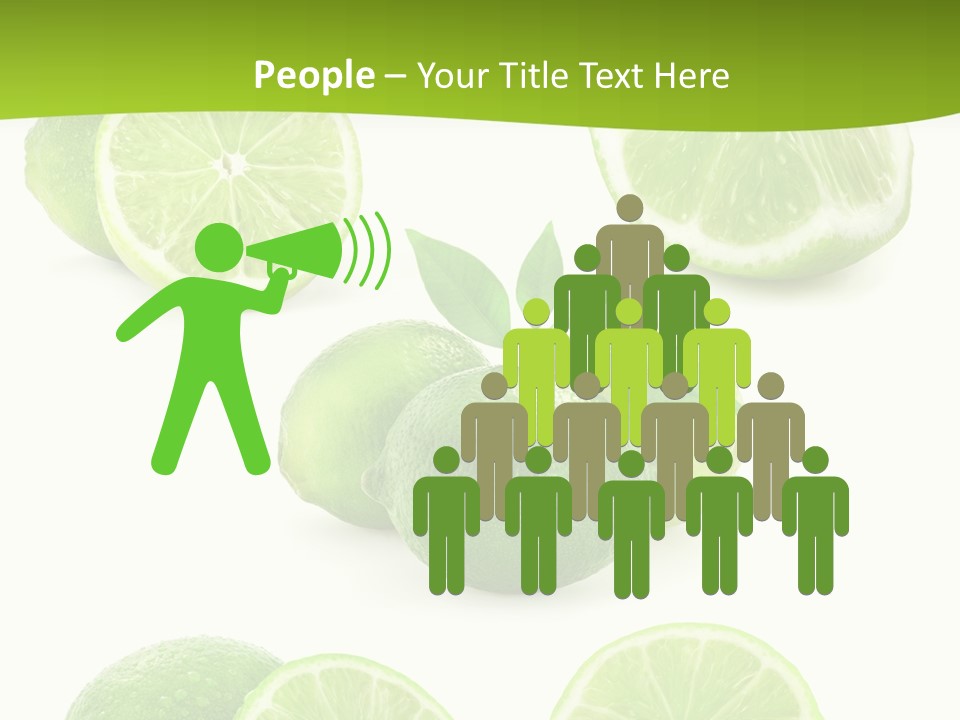 Green Lemon Cut PowerPoint Template