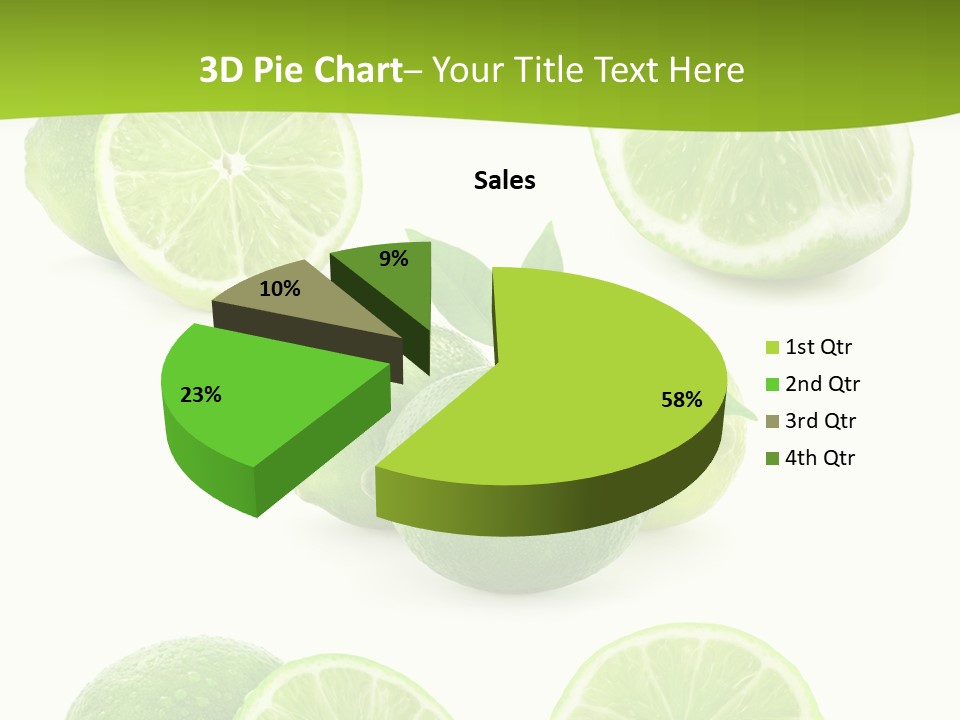 Green Lemon Cut PowerPoint Template
